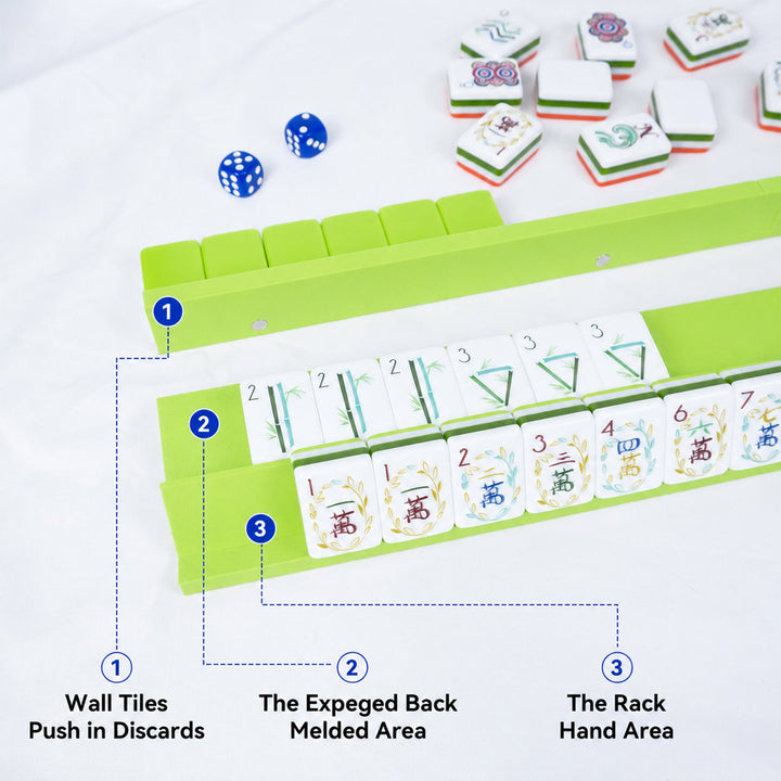 American Mahjong Rack Set with Magnetic Pusher