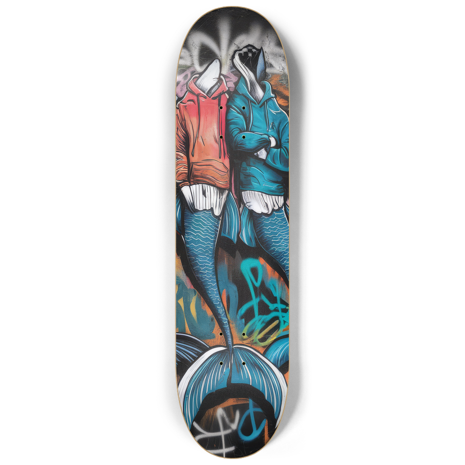 2 Series Art - Crazy Mer Skateboard