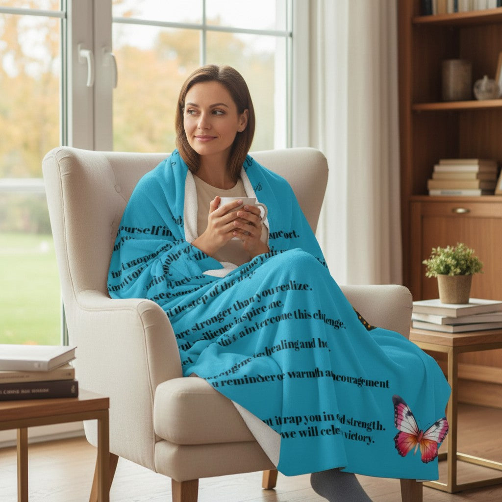 Supportive Cancer Patient Hooded Blanket