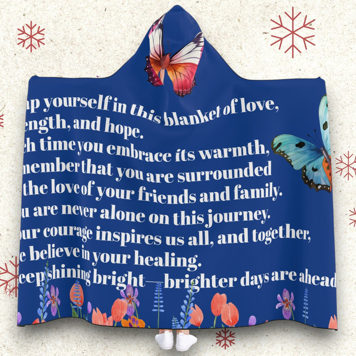 Cancer Support Hooded Blanket - Wrap Yourself in Love and Hope for Cancer Patients