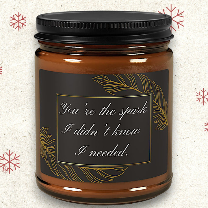 Scented Soy Candle (Multi-Size, Amber Jar) - You Are The Spark