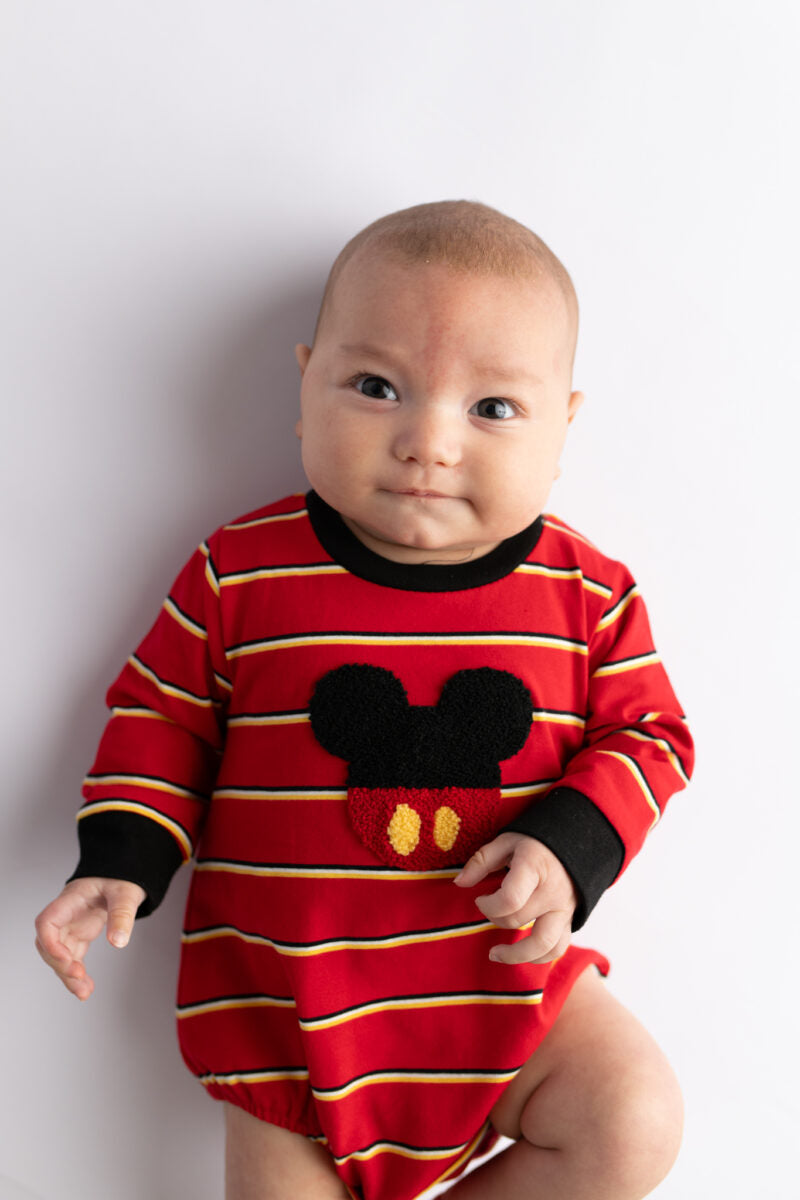 Baby Mouse Inspired Bubble Romper | Red Stripe Disney Vacation Boutique Outfit