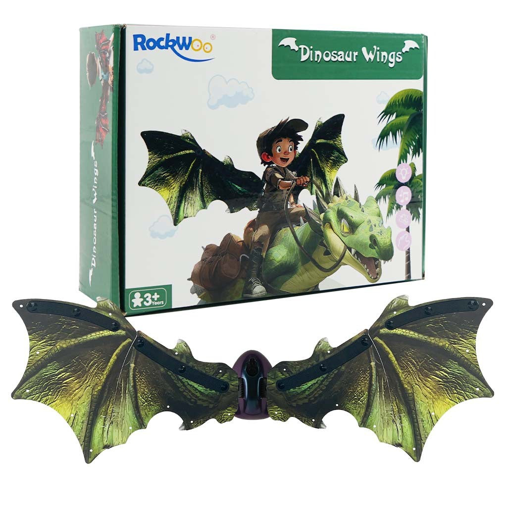 Light-Up Dinosaur Butterfly Wings – Battery-Powered Costume Accessory