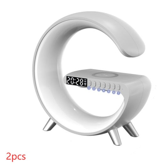 G-Shaped LED Wireless Charger Lamp | Bluetooth Speaker Alarm Clock
