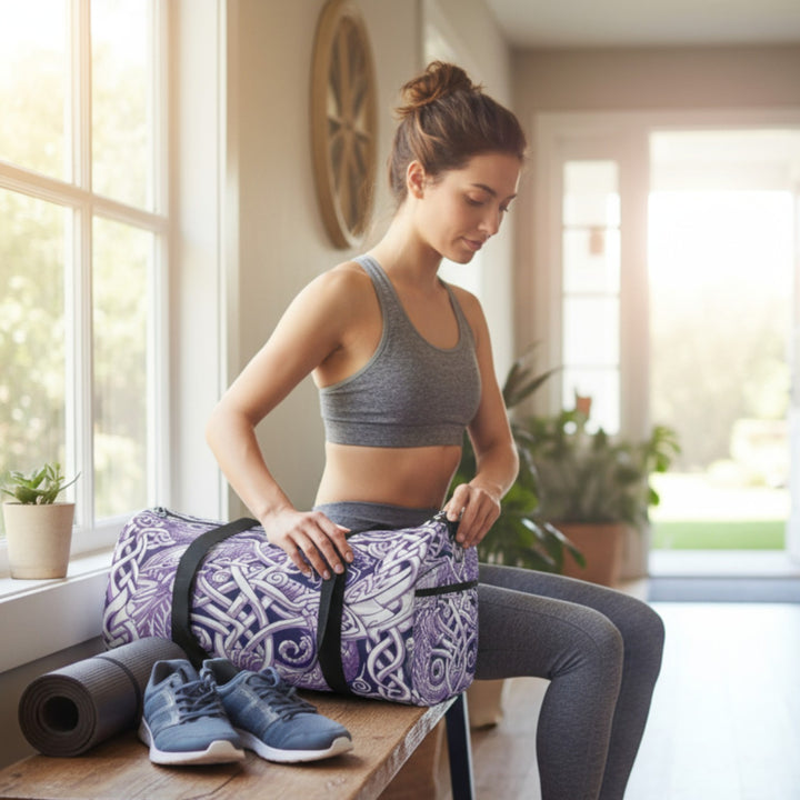 Celtic Knot Duffel Bag – Stylish Sports & Weekend Carryall