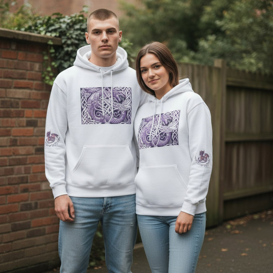 Celtic Dragon Hoodie, Gift for Fantasy Lovers