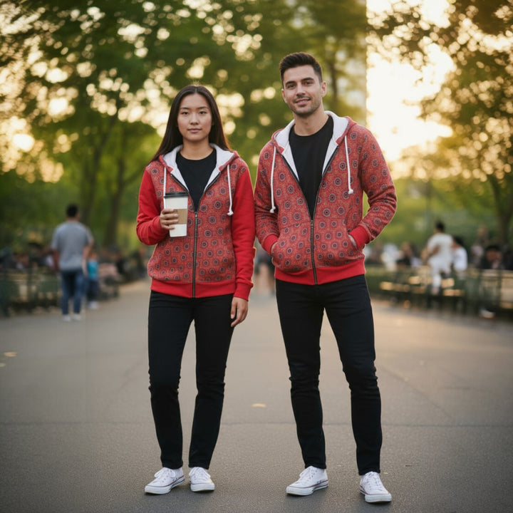 Unisex Zip Hoodie - Centric Circles