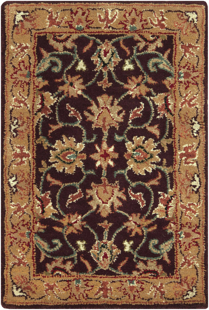 Cherryfield Burgundy 1024 Wool Area Rug – Hand-Tufted Floral Rug