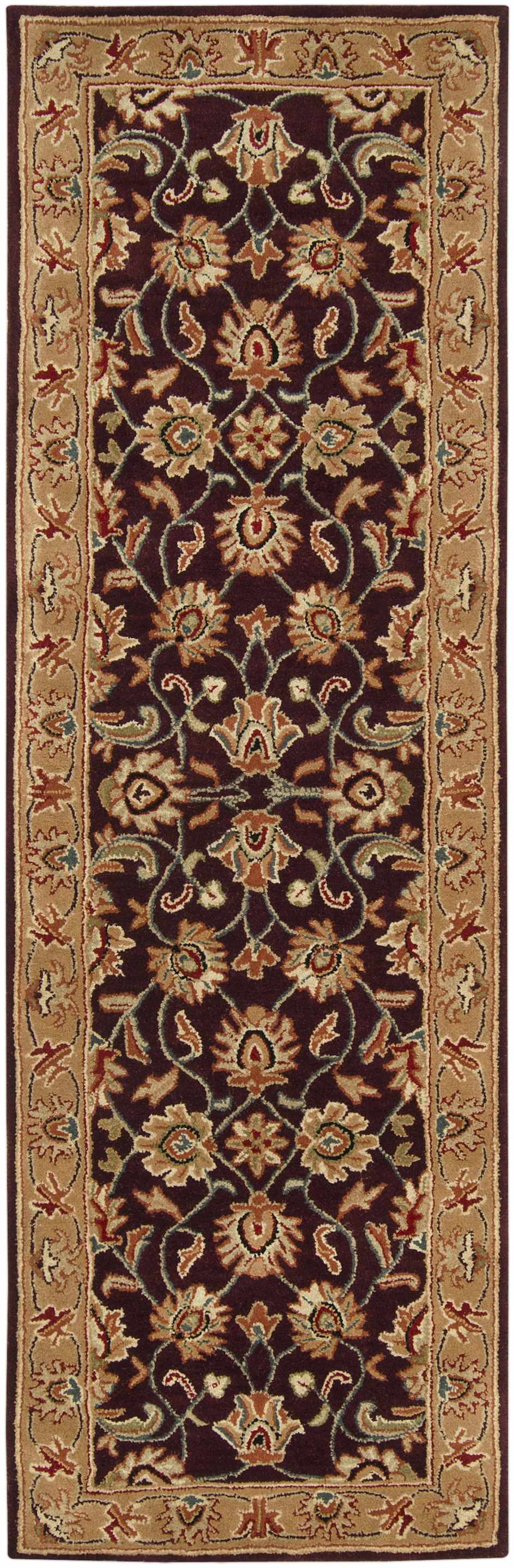 Cherryfield Burgundy 1024 Wool Area Rug – Hand-Tufted Floral Rug