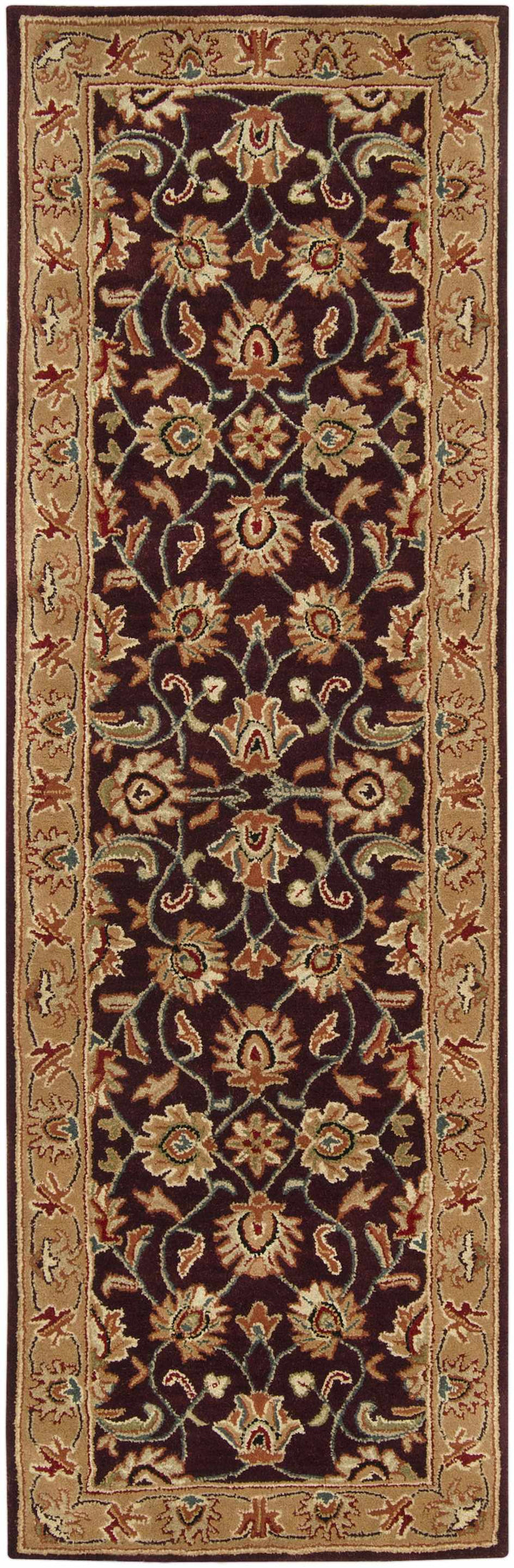 Cherryfield Burgundy 1024 Wool Area Rug – Hand-Tufted Floral Rug