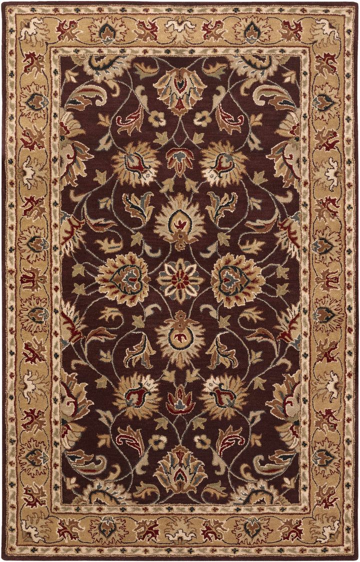 Cherryfield Burgundy 1024 Wool Area Rug – Hand-Tufted Floral Rug