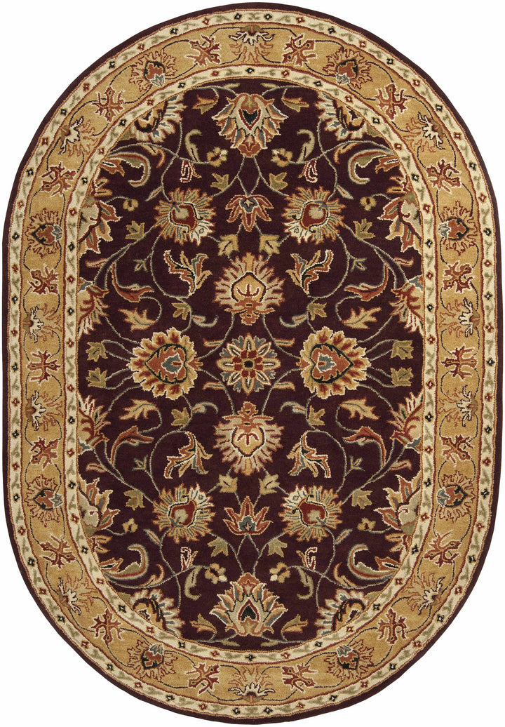 Cherryfield Burgundy 1024 Wool Area Rug – Hand-Tufted Floral Rug