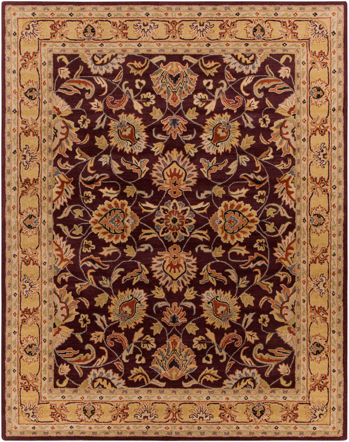 Cherryfield Burgundy 1024 Wool Area Rug – Hand-Tufted Floral Rug