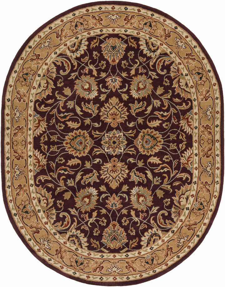 Cherryfield Burgundy 1024 Wool Area Rug – Hand-Tufted Floral Rug