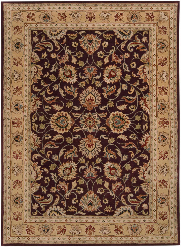Cherryfield Burgundy 1024 Wool Area Rug – Hand-Tufted Floral Rug