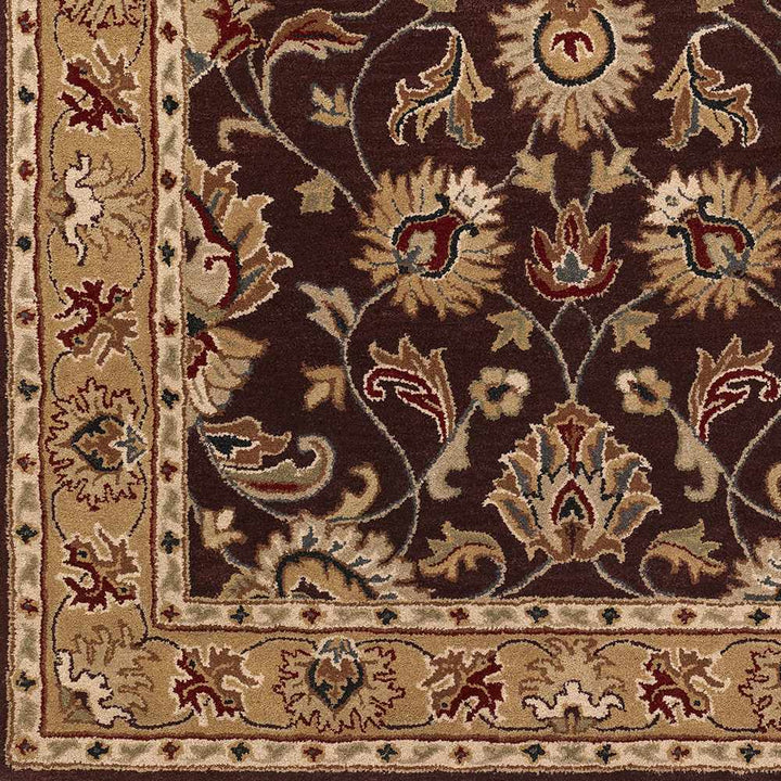 Cherryfield Burgundy 1024 Wool Area Rug – Hand-Tufted Floral Rug