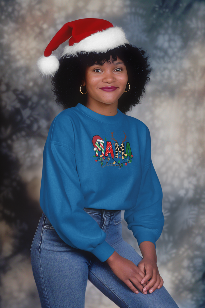 Mama Claus - Women's Lightweight Crewneck Sweatshirt