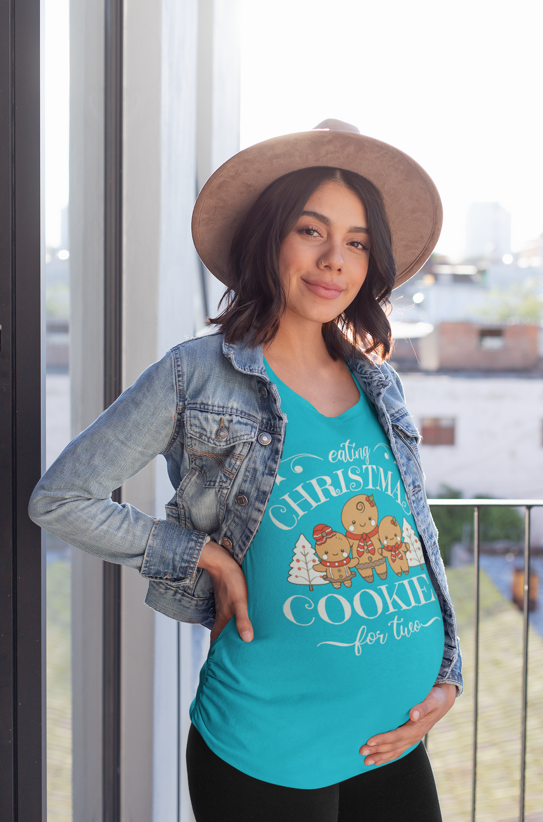 Eating Christmas Cookies For Two - Garment-dyed Long Sleeve T-Shirt