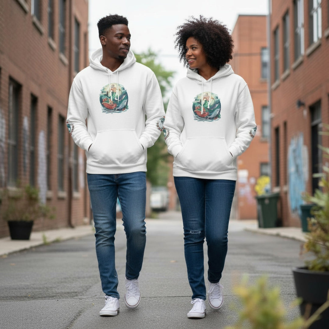 Cozy Adventure Hoodie with Christmas Design, Unisex Sweatshirt for Nature Lovers