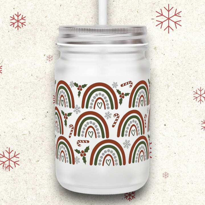 Mason Jar - Christmas Rainbows