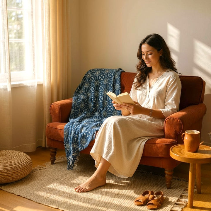 Velveteen Plush Blanket - Compass