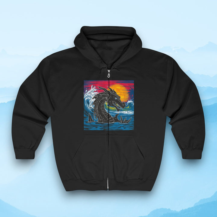 Unisex Heavy Blend™ Full Zip Hooded Sweatshirt - Conquering Dragon