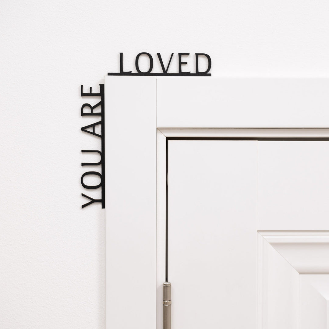 You Are Loved Wooden Corner Quote Sign | Inspirational Wood Décor