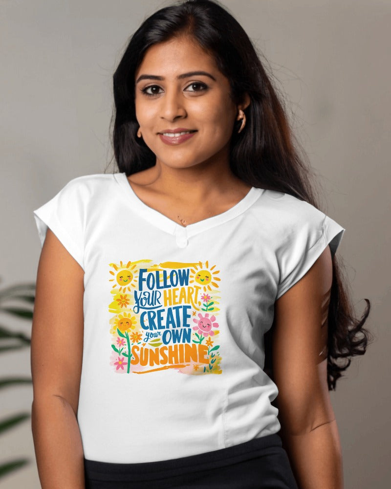 Unisex Softstyle T-Shirt - Follow Your Heart Create Your Own Sunshine