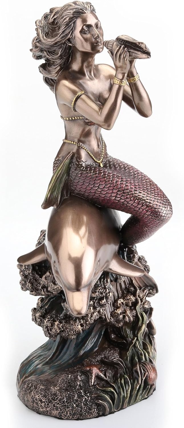 Mermaid’s Call Mermaid and Dolphin Figurine