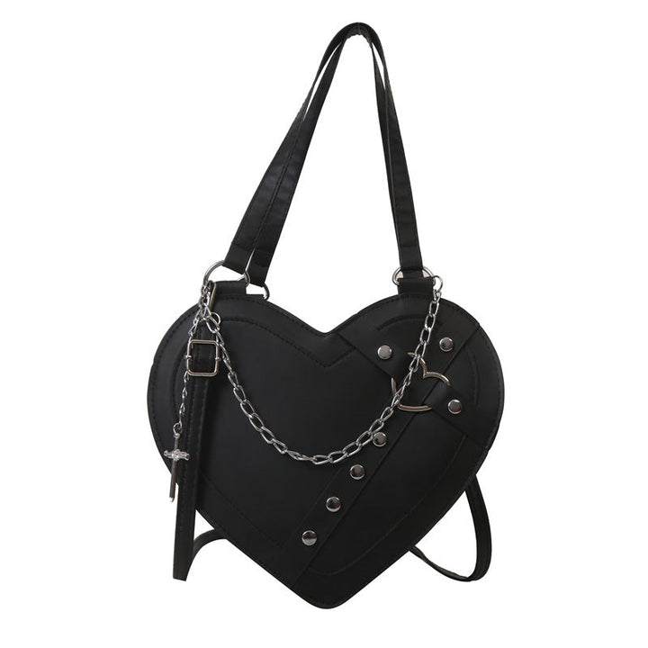 Korean-Style Heart-Shaped Crossbody Bag