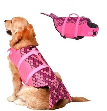 Mermaid Shark Dog Life Jacket | Adjustable Pet Swim Vest