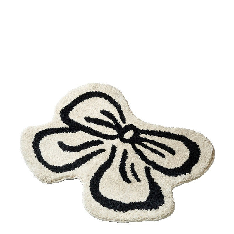 Thickened Faux-Cashmere Irregular-Shaped Accent Rug