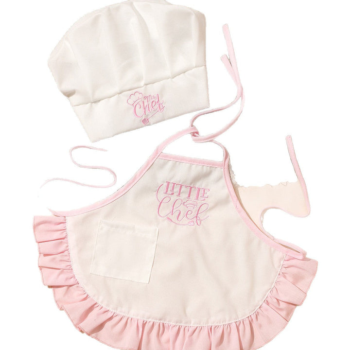 Newborn Little Chef Photo Outfit with Tall Hat