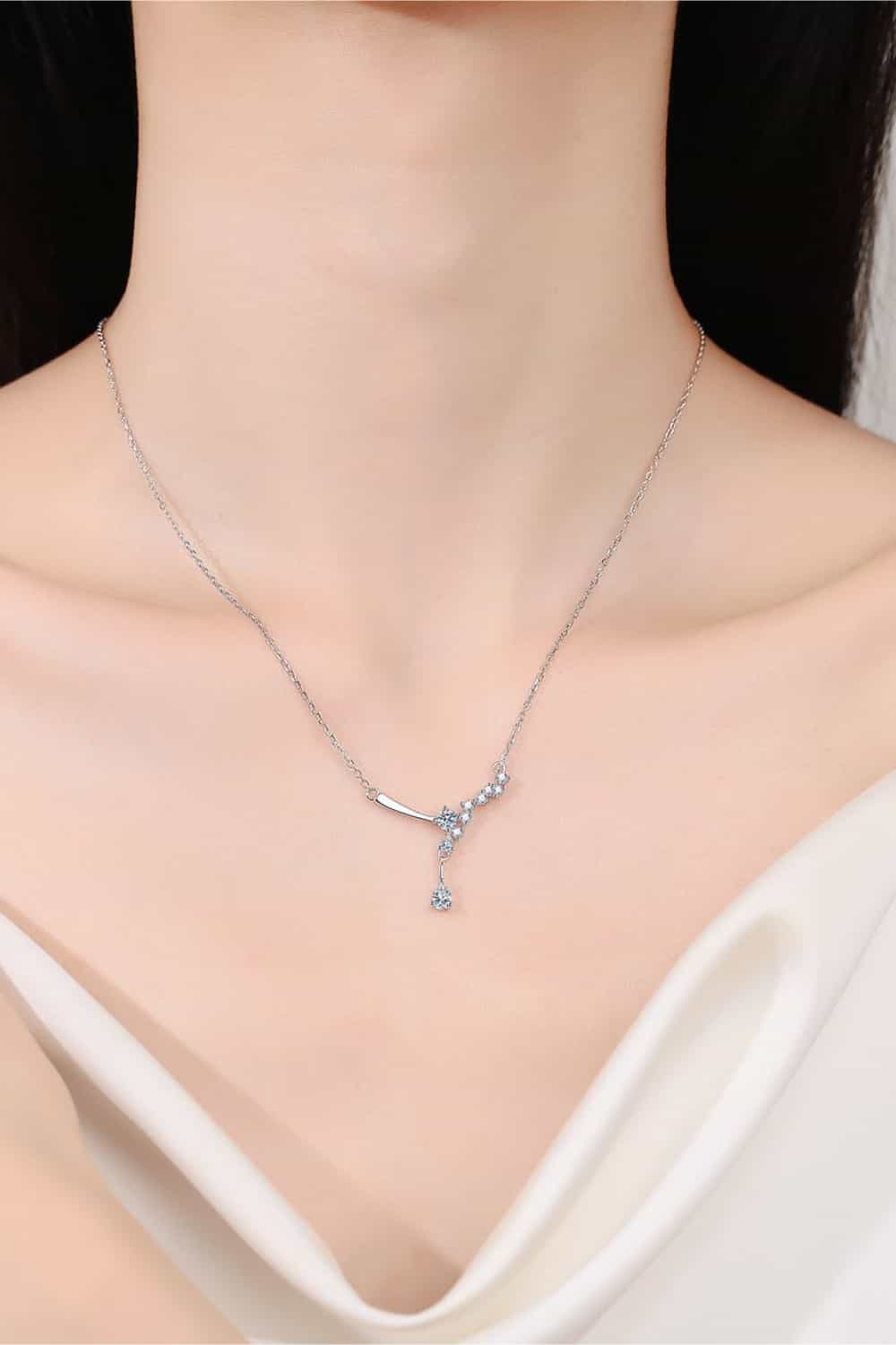 1 Carat Sparkala™ Moissanite Necklace – Rhodium-Plated 925 Sterling Silver