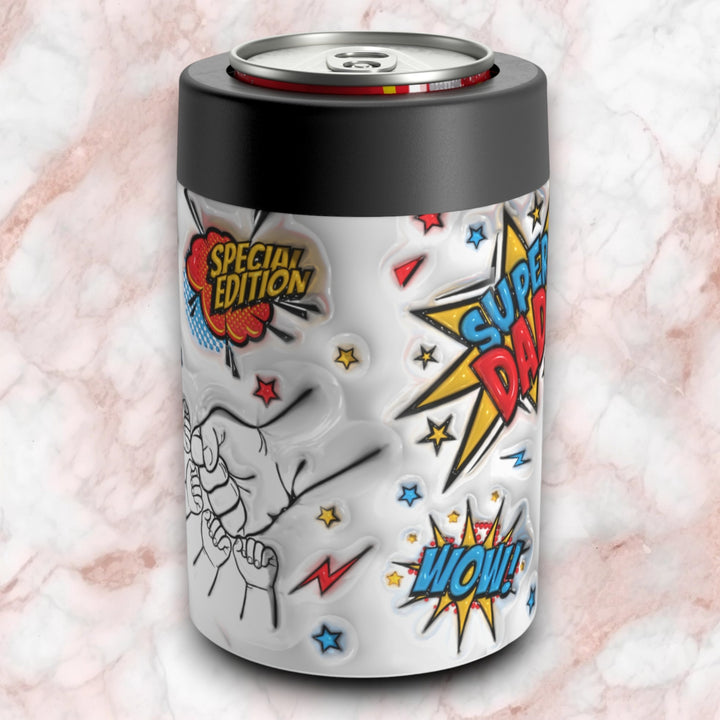 Can Holder - Super Dad Fist Bump Dad Four Children