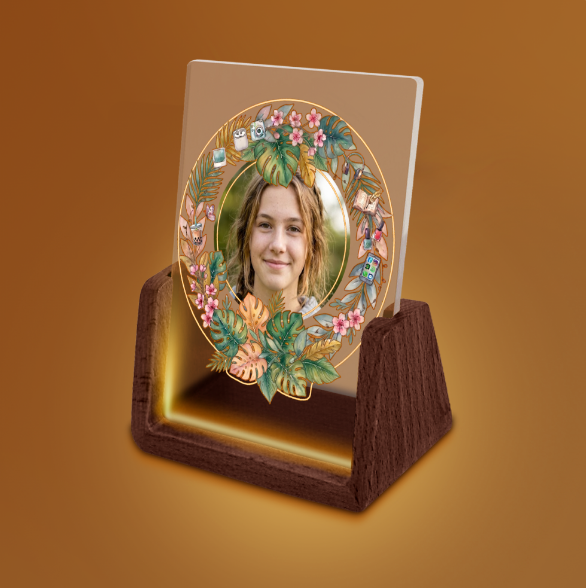 Custom Photo Night Light for Teen Girls