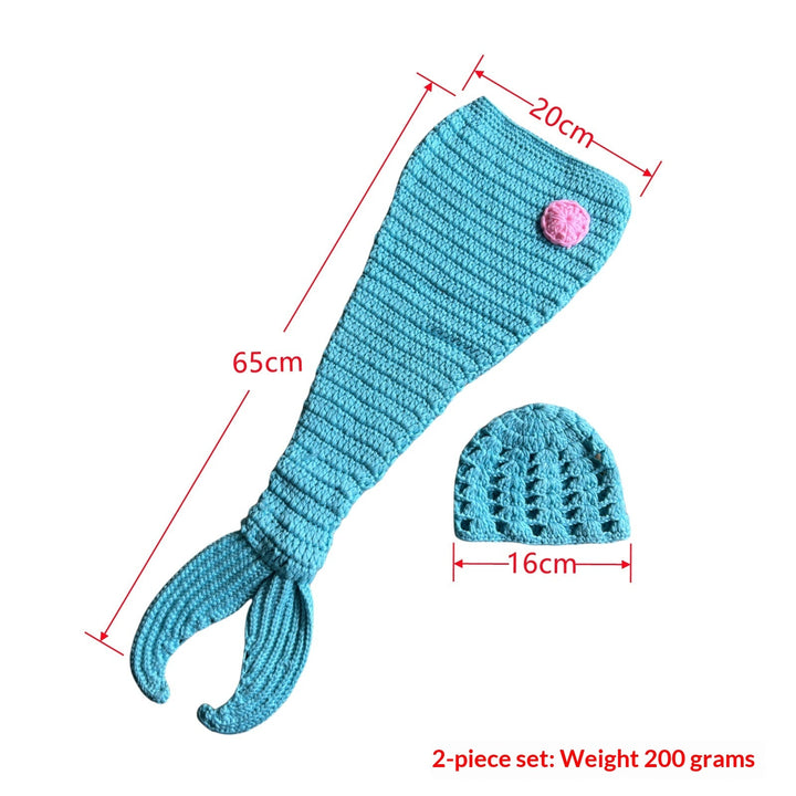 Cute Baby Mermaid Costume Photography Prop Set