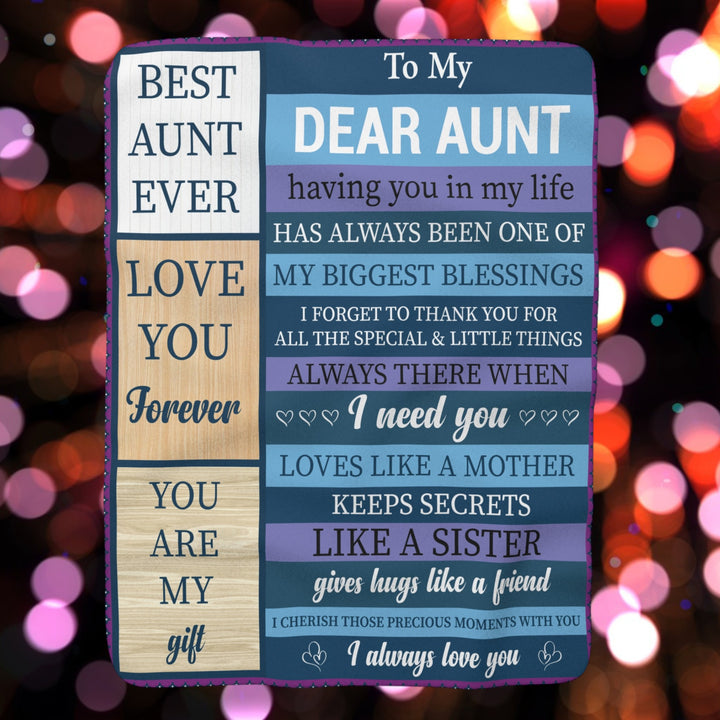 Sherpa Fleece Blanket Love To My Aunt