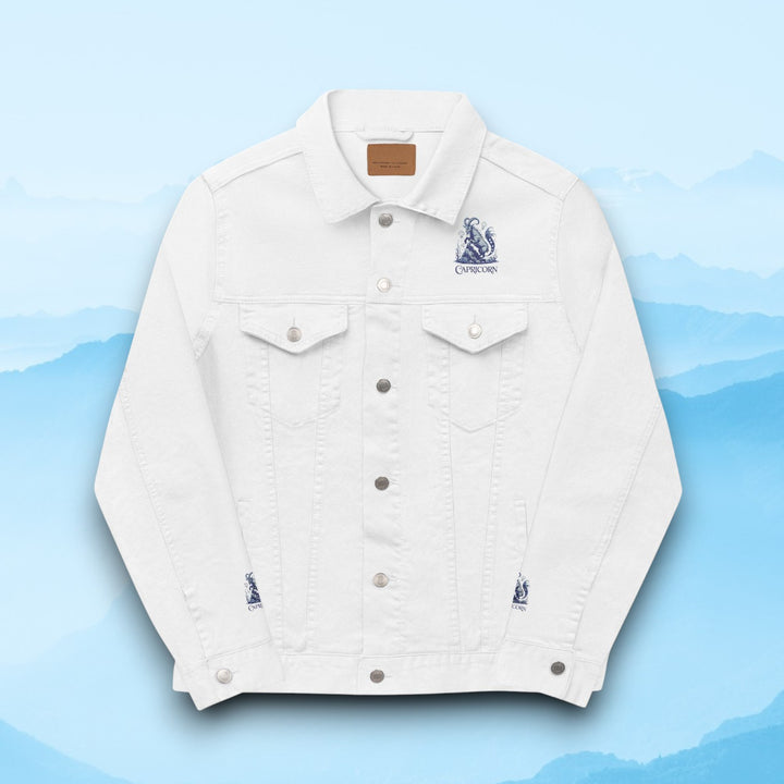 Capricorn Embroidery Denim Jacket – Trendy Zodiac Gift
