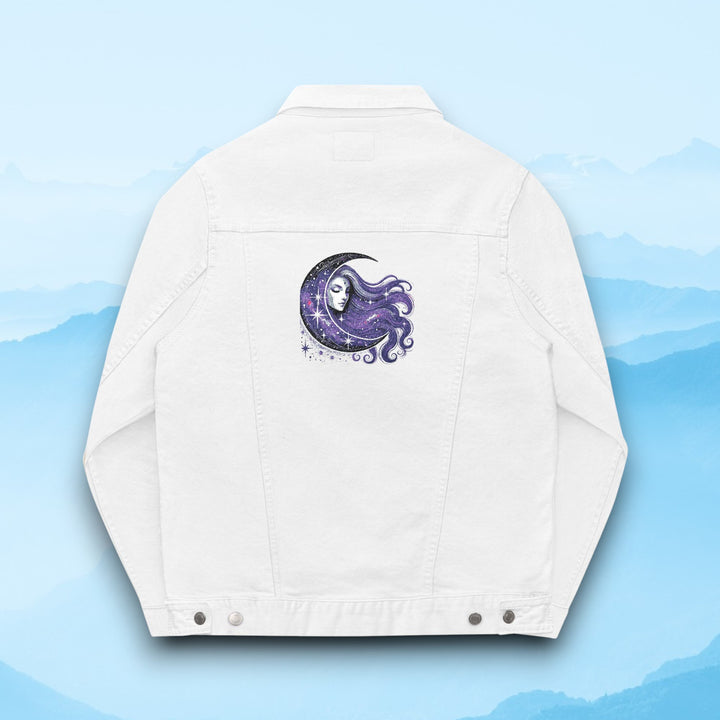 Moon Goddess Bohemian Embroidered Denim Jacket