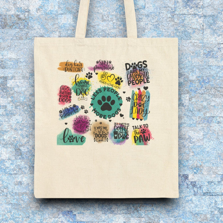 Cotton Canvas Tote Bag - Dogs Are My Favorite People