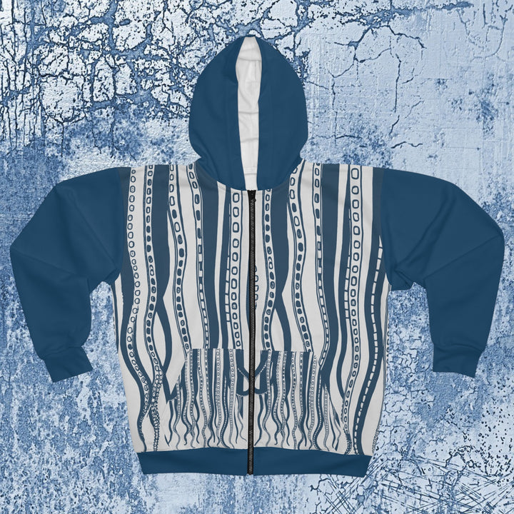 Downward Octopus Zip Hoodie