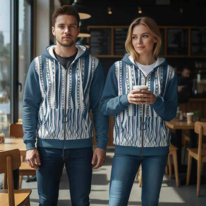 Downward Octopus Zip Hoodie