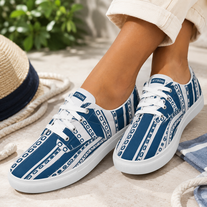 Downward Octopus Women’s lace-up canvas shoes