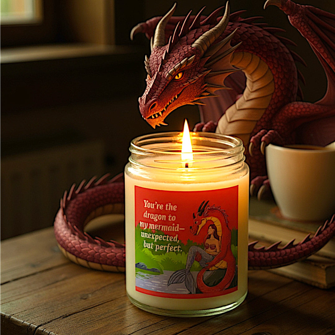 Candle Set - Dragon To My Mermaid, Coconut Apricot Wax