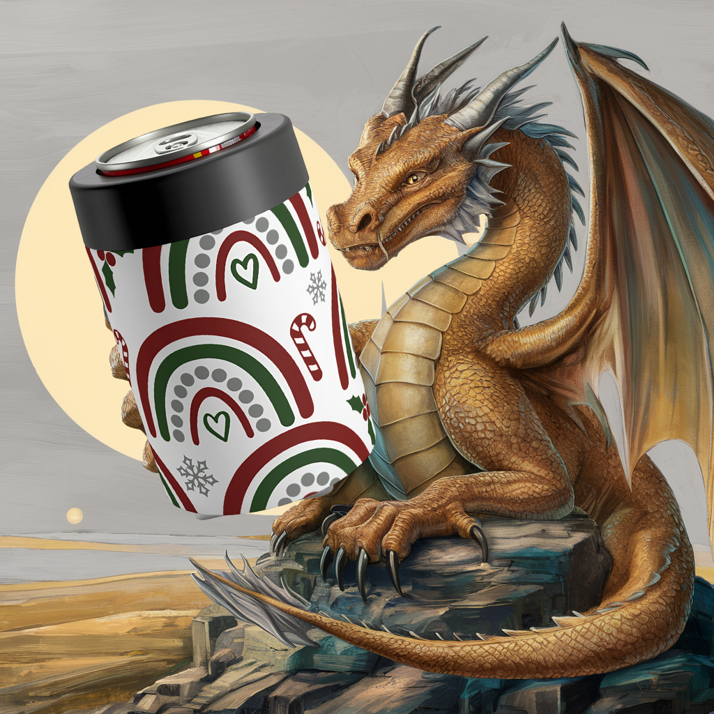 Can Holder - Christmas Rainbows