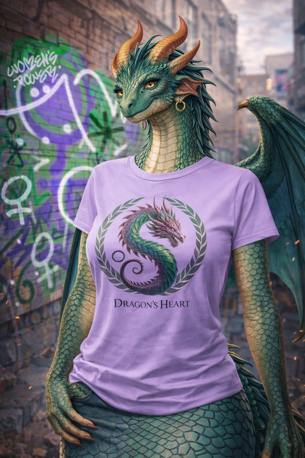 Mythical Dragon's Heart Unisex Tee, Fantasy Shirt, Gift for Gamers, Unique Dragon Design, Casual Wear, Dragon Lover's Apparel