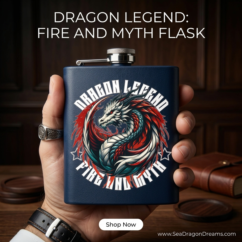 Dragon Stainless Steel Flask 6oz – Gift for Adventurers