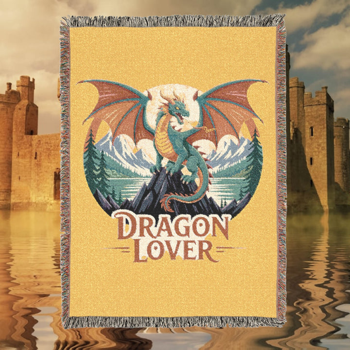 Dragon Lover Woven Blanket – Cozy Fantasy Throw