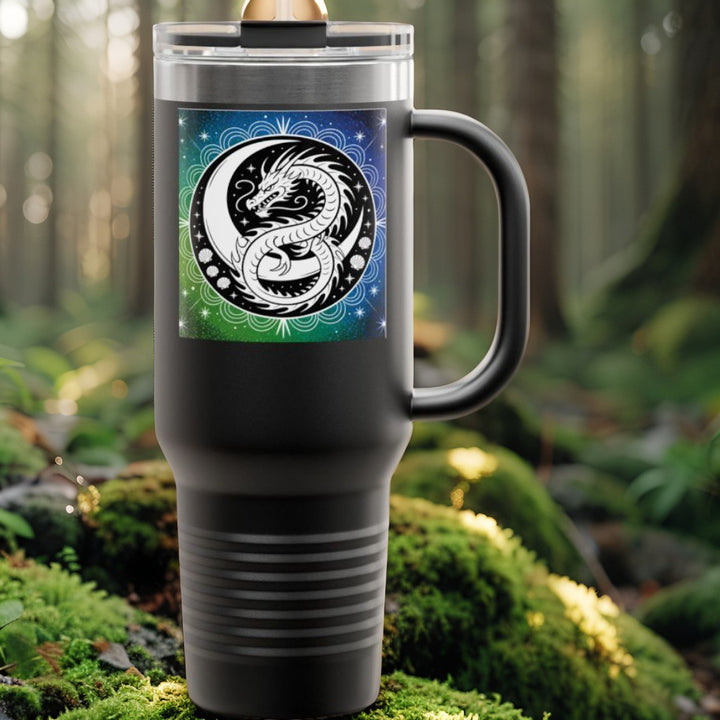 Galaxy Dragon Insulated Travel Mug - 40oz Eco-Friendly Water Bottle, Perfect for Camping, Road Trips, Gifts for Him/Her, Motivational Cup